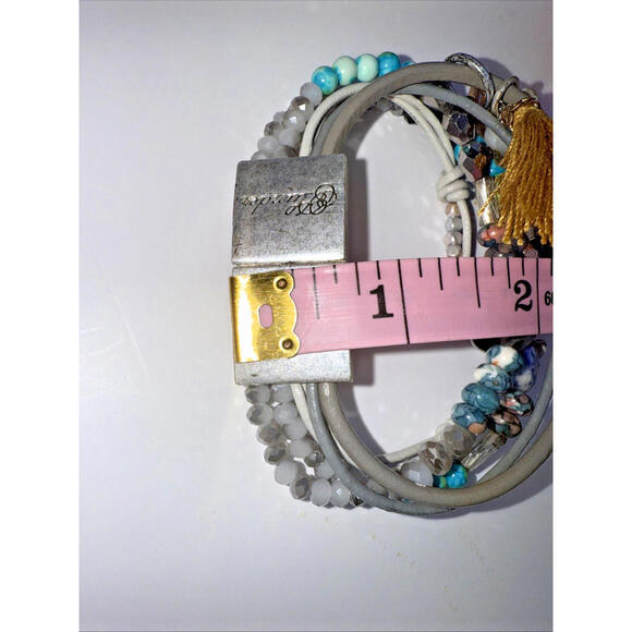 Bundle of 2 Plunder Multi Strand Bead Magnetic Clasp Bracelets EUC Lot - Picture 7 of 7